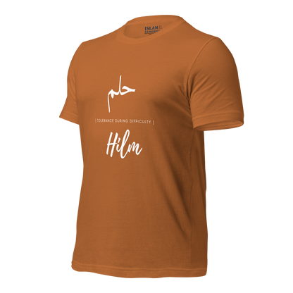 ADULT T-Shirt - HILM (TOLERANCE) Arabic/English - White