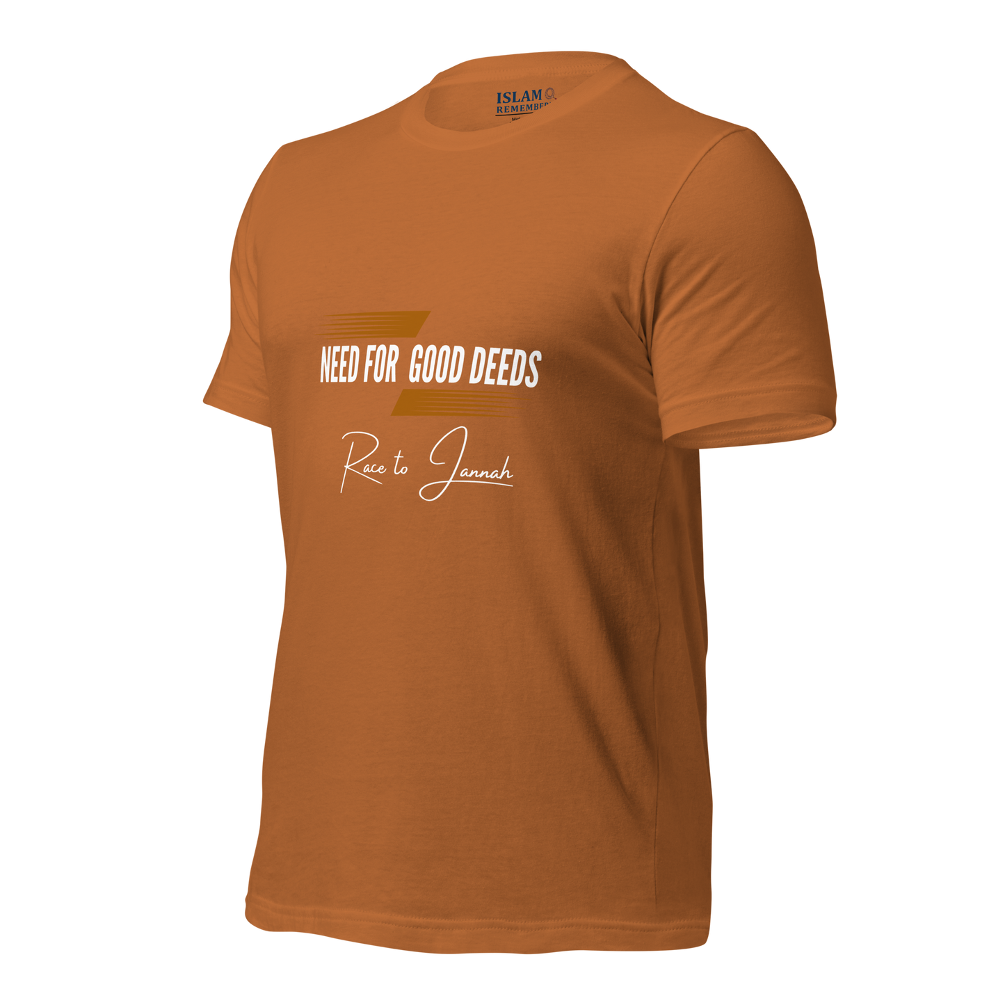 ADULT T-Shirt - NEED FOR GOOD DEEDS - White/Orange