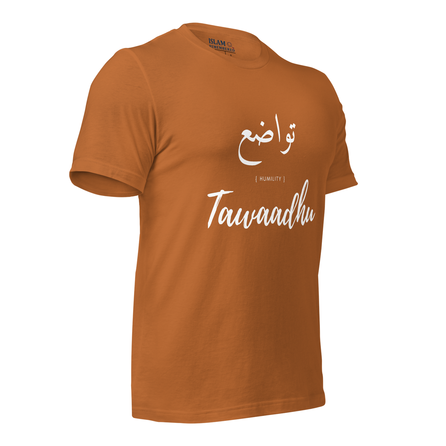 ADULT T-Shirt - TAWAADHU (HUMILITY) Arabic/English - White