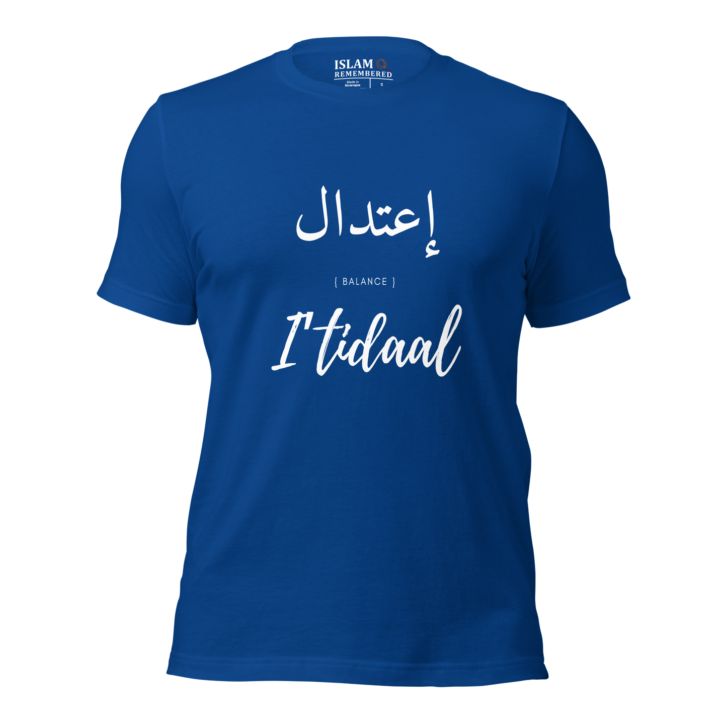 ADULT T-Shirt - I'TIDAAL (BALANCE) Arabic/English - White