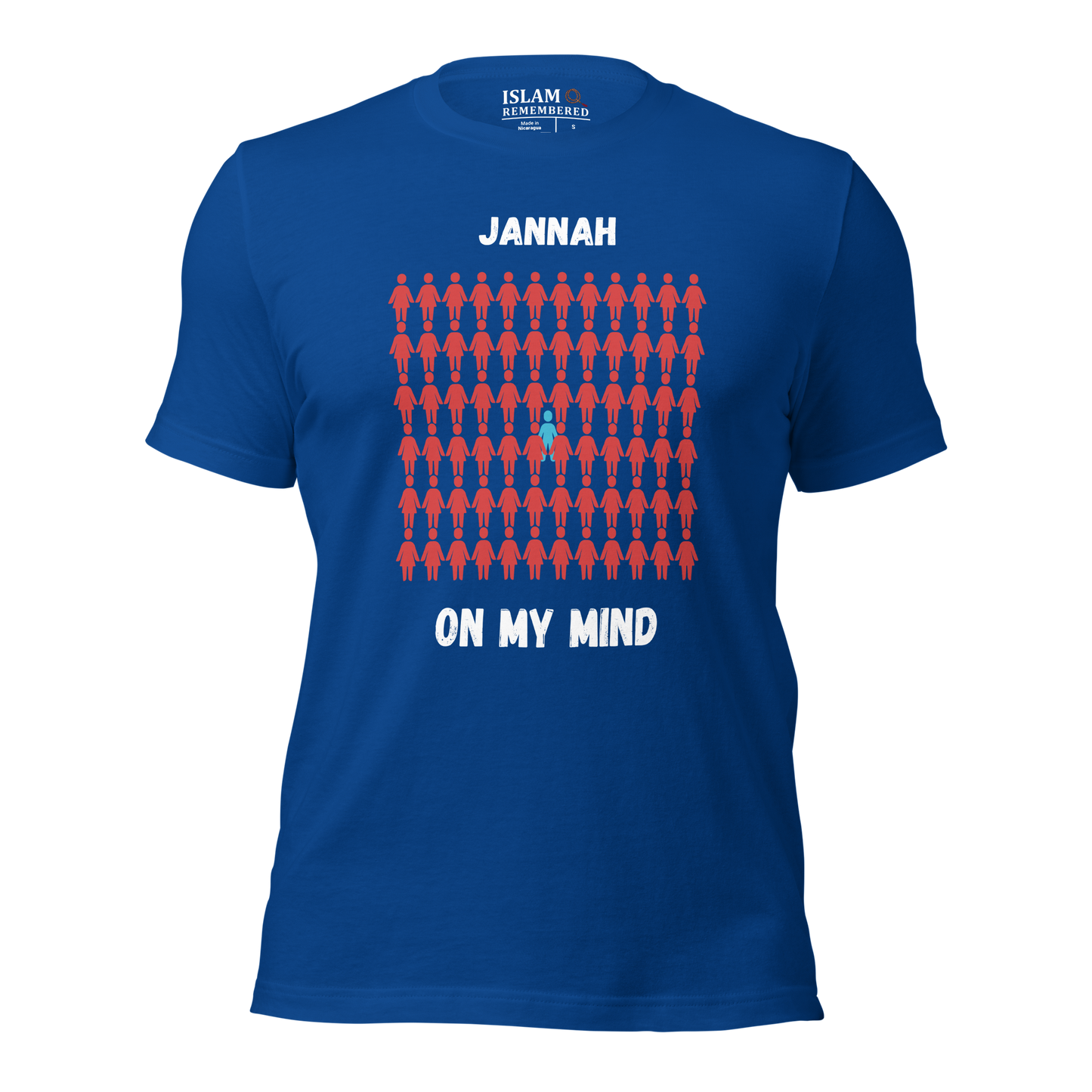 MEN's T-Shirt - JANNAH ON MY MIND - White/Blue