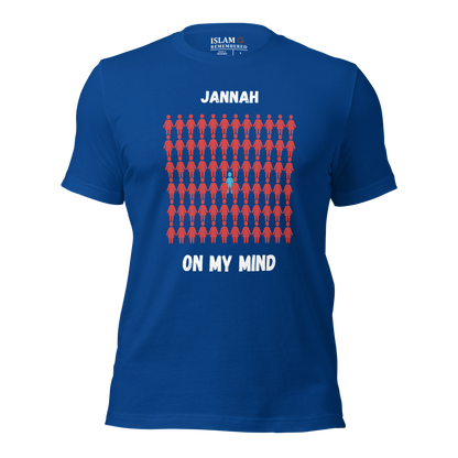 MEN's T-Shirt - JANNAH ON MY MIND - White/Blue