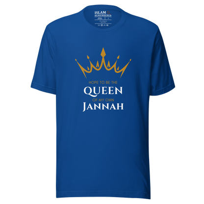 WOMEN's T-Shirt - QUEEN OF MY OWN JANNAH (Crown) - White