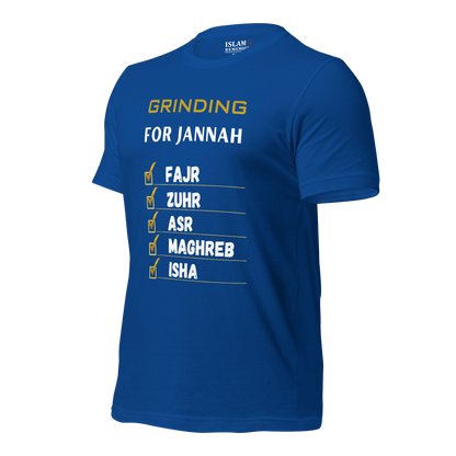 ADULT T-Shirt - GRINDING FOR JANNAH - White