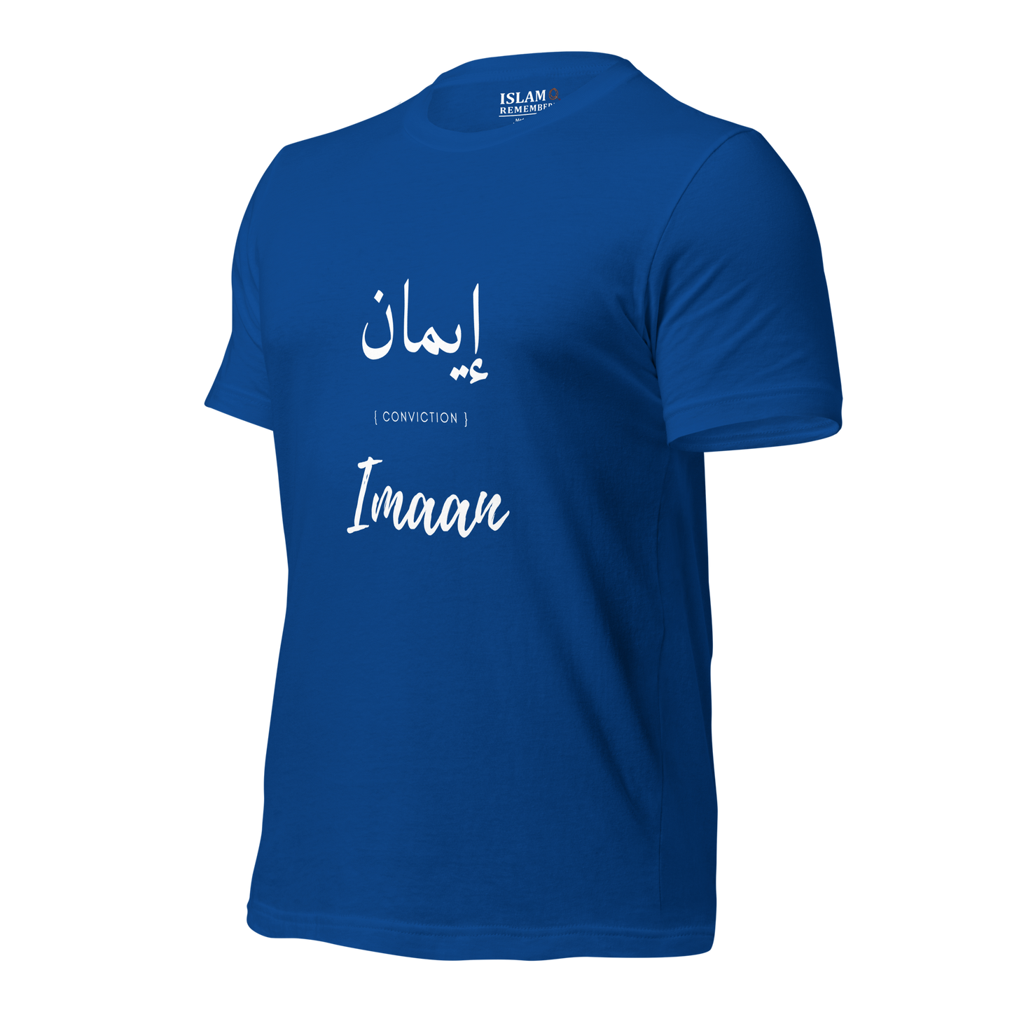 ADULT T-Shirt - IMAAN (CONVICTION) Arabic/English - White