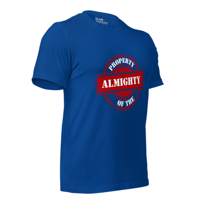 ADULT T-Shirt - PROPERTY OF THE ALMIGHTY - White/White/Red