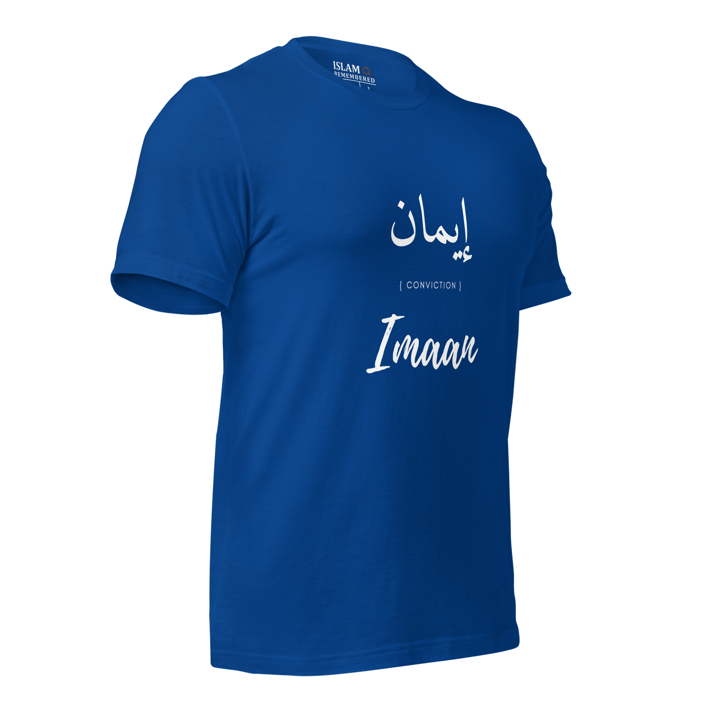 ADULT T-Shirt - IMAAN (CONVICTION) Arabic/English - White