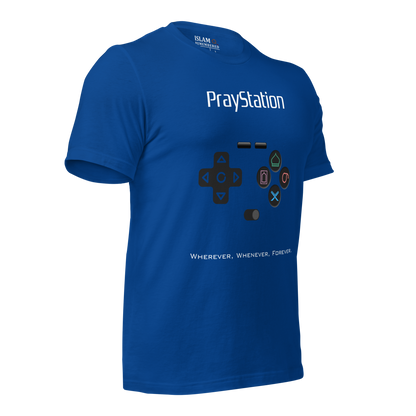 ADULT T-Shirt - PRAYSTATION (All Buttons) - White