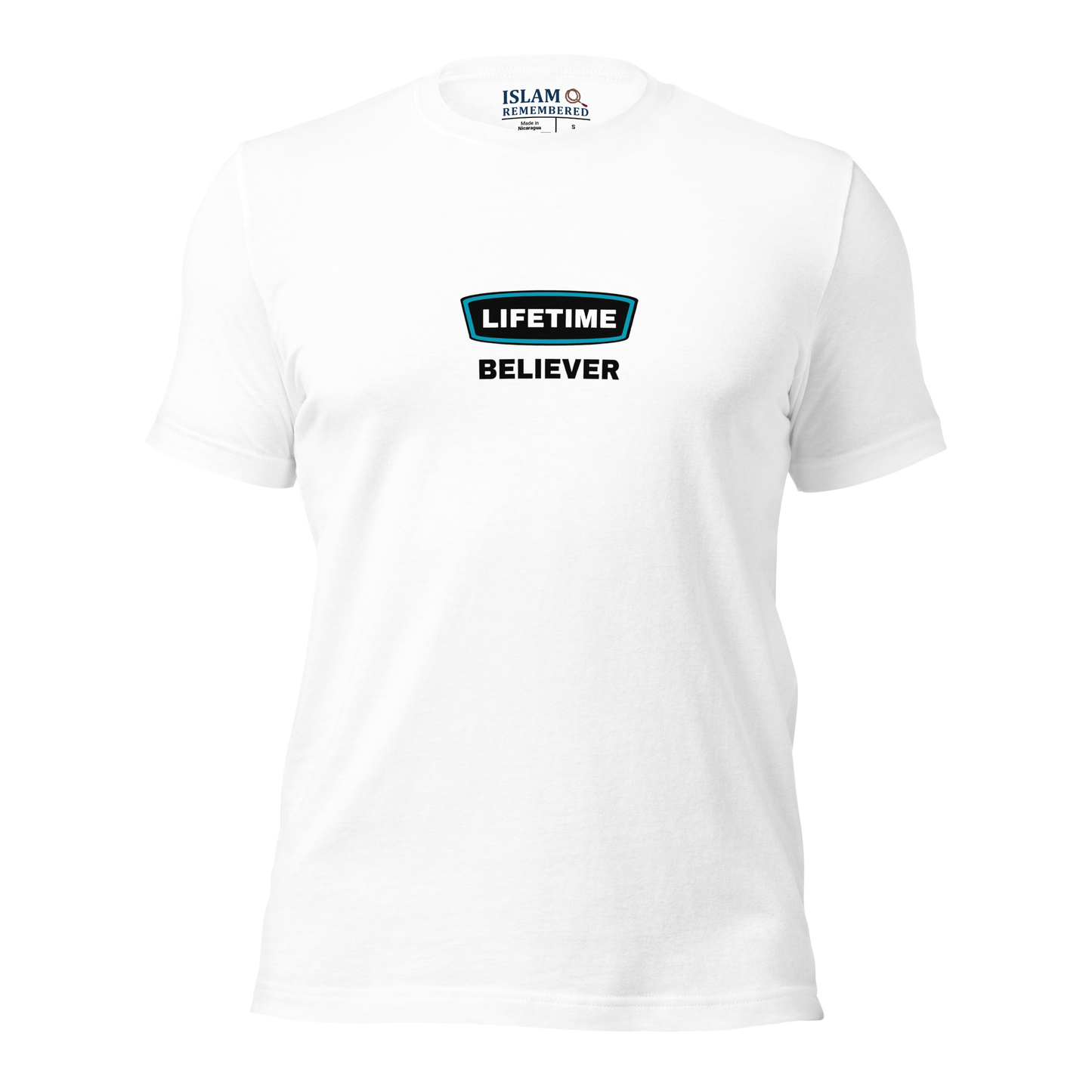 ADULT T-Shirt - LIFETIME BELIEVER - Black/Teal