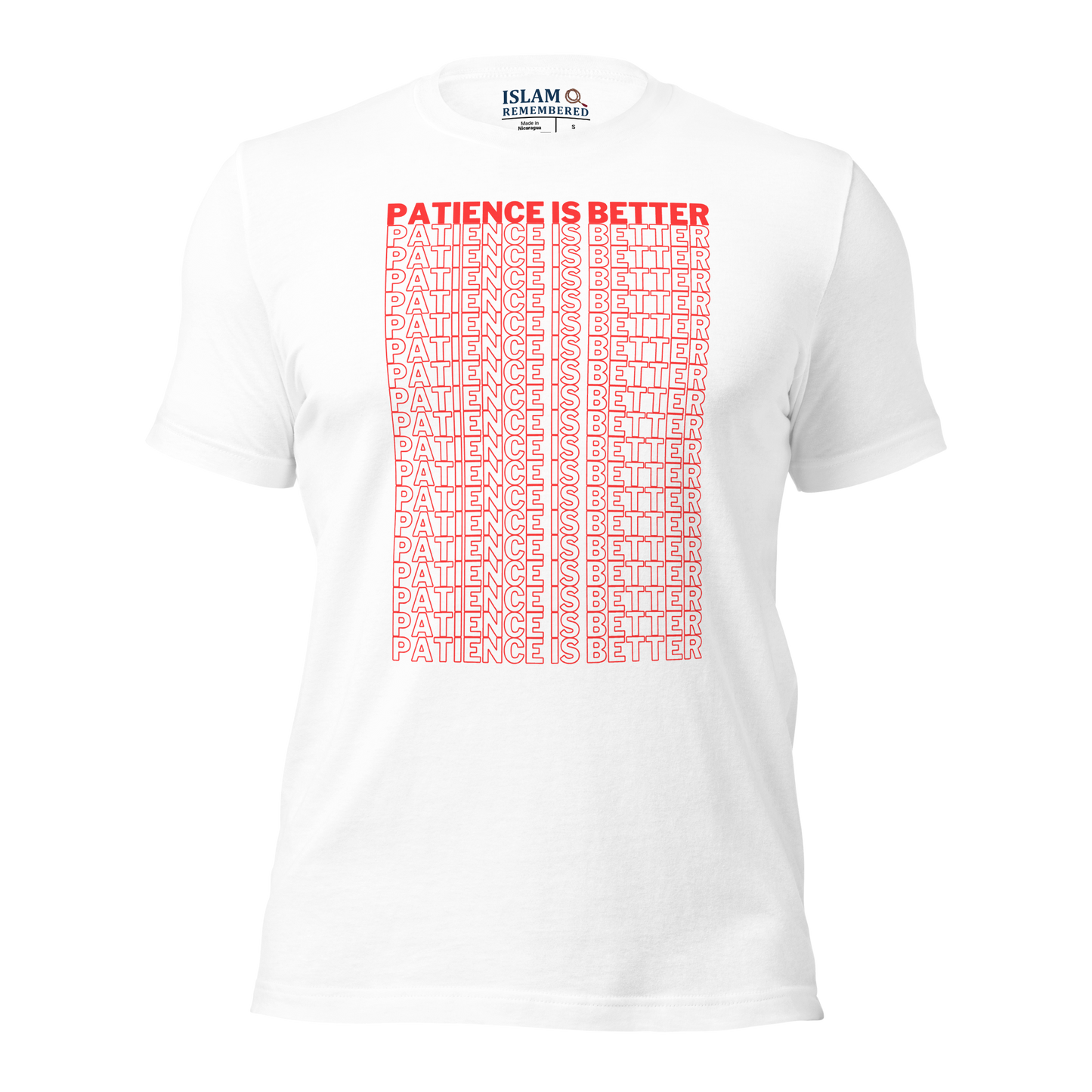 ADULT T-Shirt - PATIENCE IS BETTER - Red