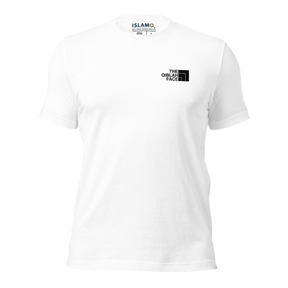 ADULT T-Shirt - THE QIBLAH FACE (Never Stop Praying - Back Logo) - Black