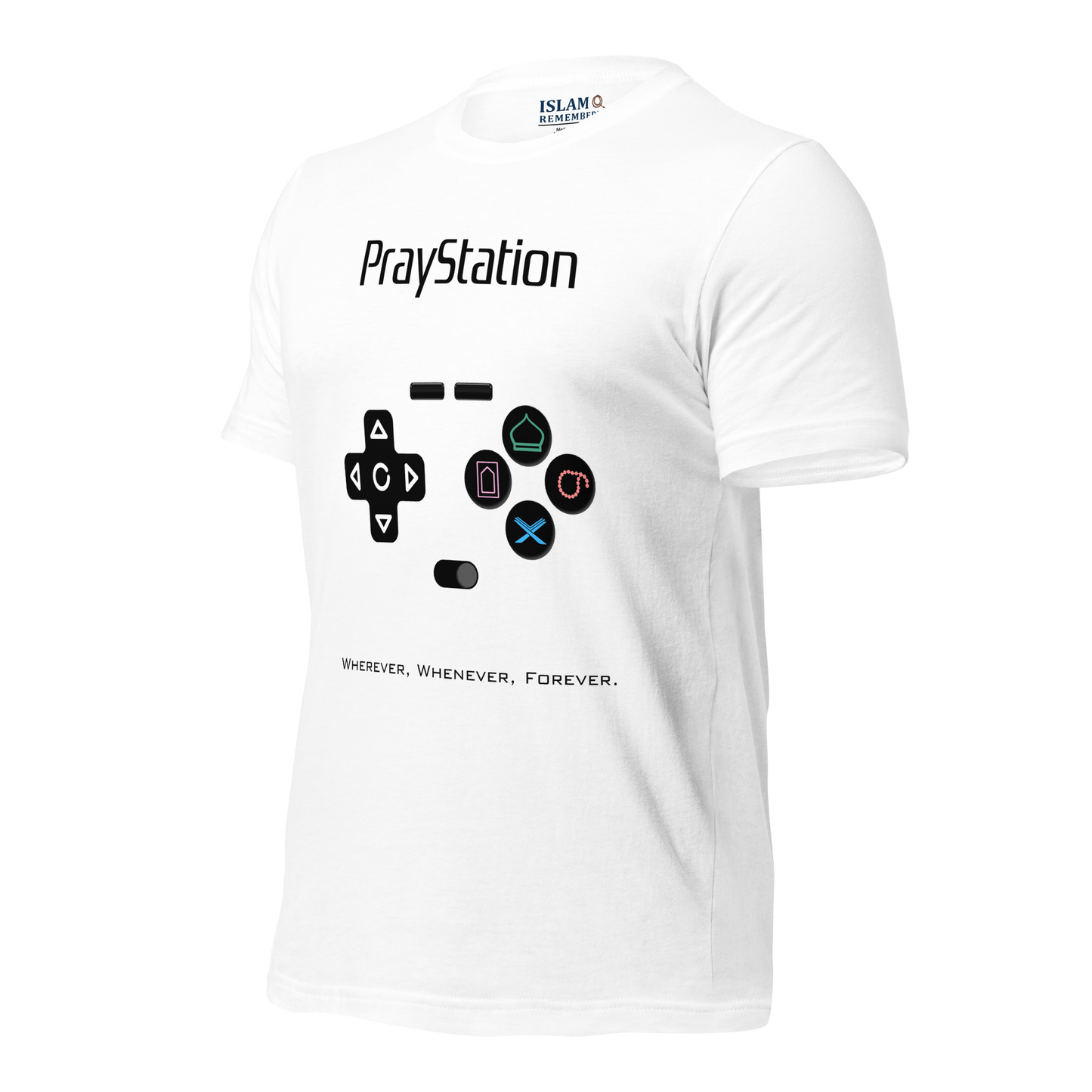 ADULT T-Shirt - PRAYSTATION (All Buttons) - Black