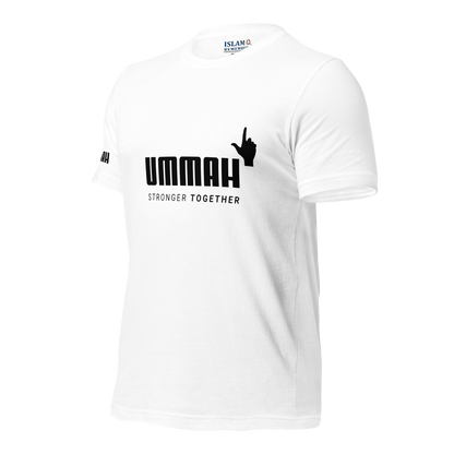 ADULT T-Shirt - UMMAH STRONGER TOGETHER Emblem (w/ Arm Logo)  - Black