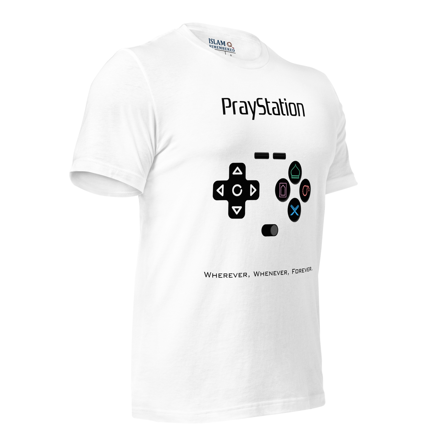 ADULT T-Shirt - PRAYSTATION (All Buttons) - Black