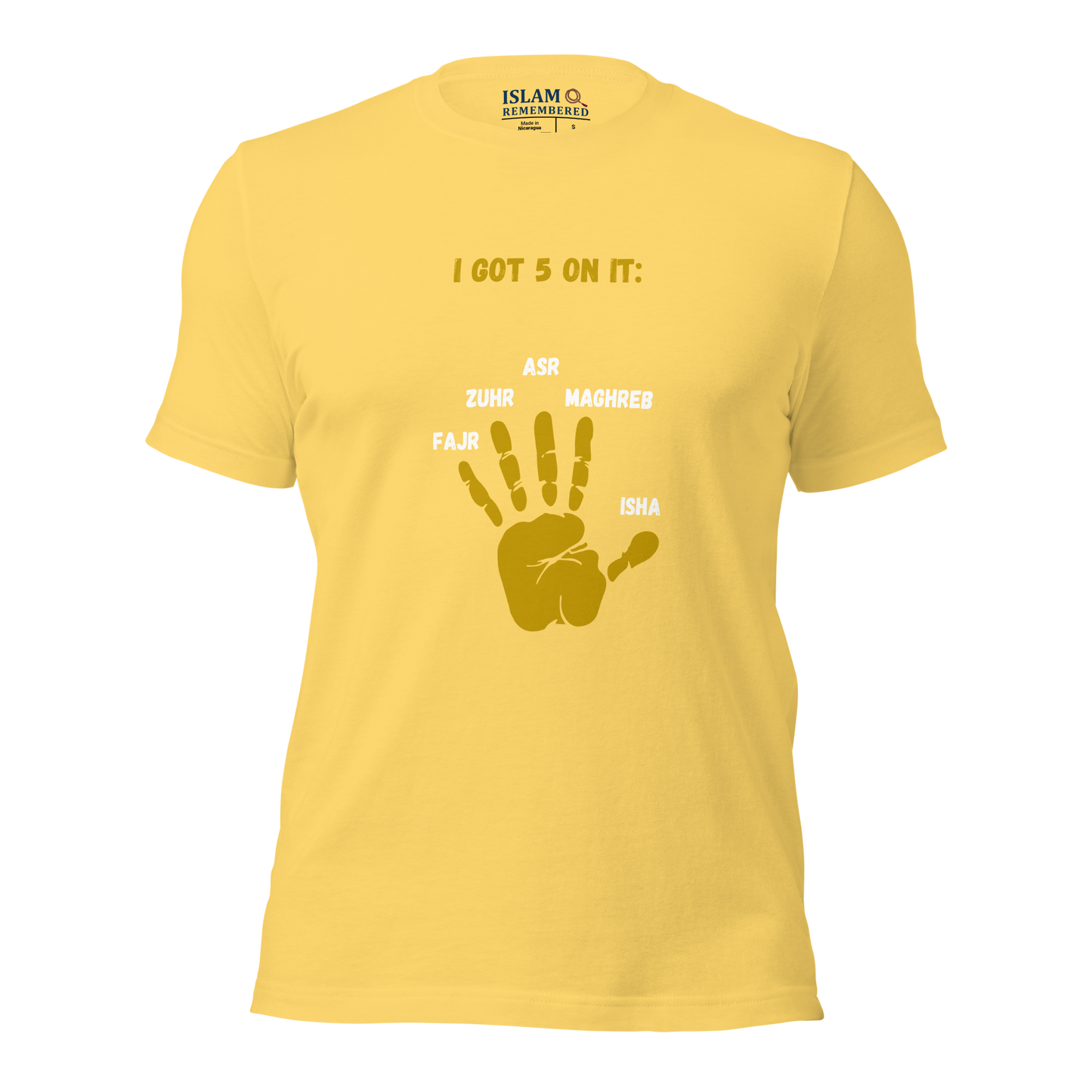 ADULT T-Shirt - I GOT 5 ON IT - Gold/Black