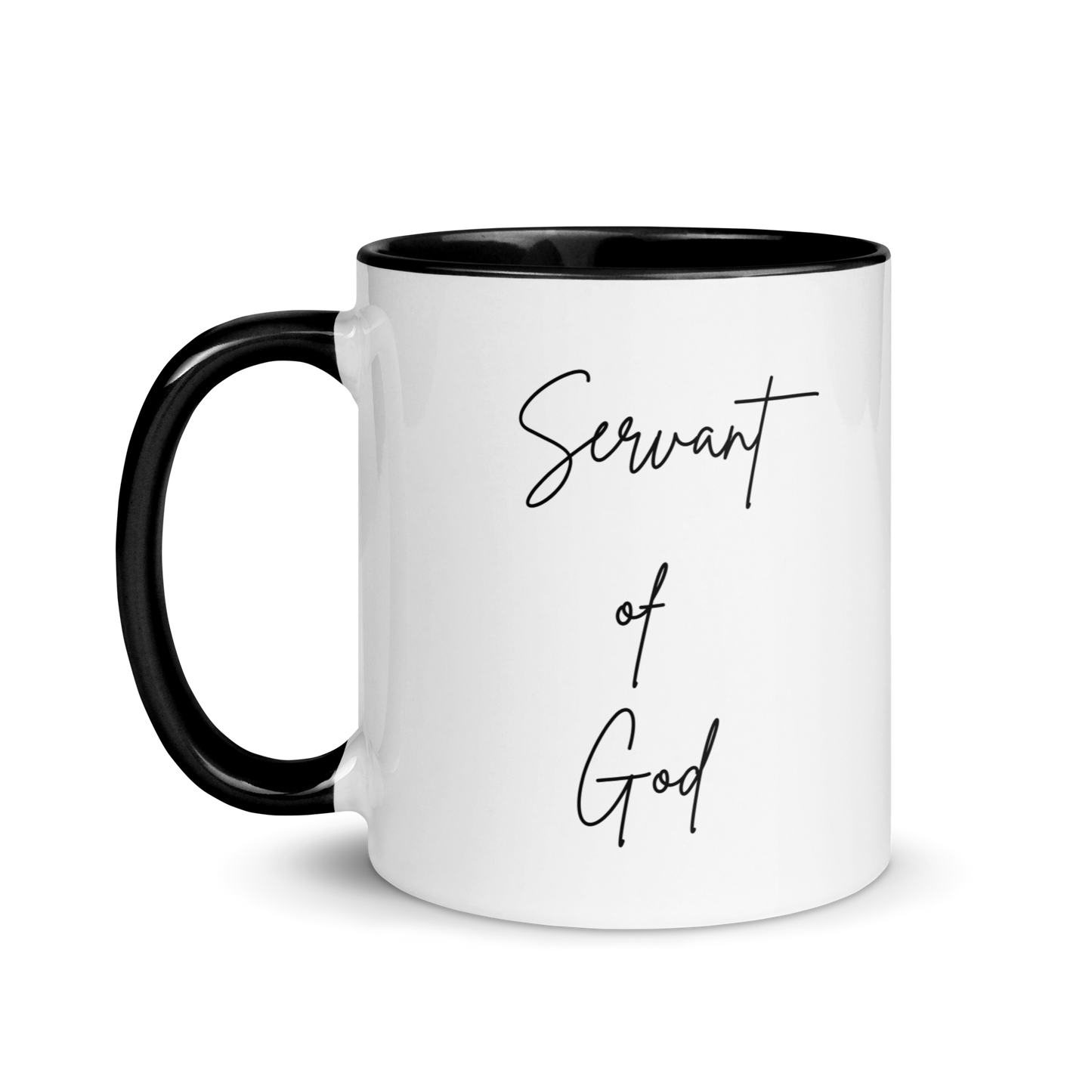 Mug w/ Color Inside - SERVANT OF GOD (Signature Collection) - Black