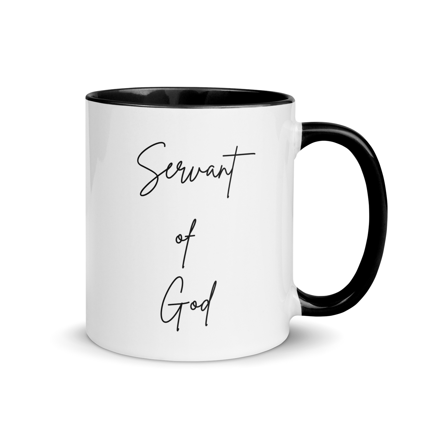 Mug w/ Color Inside - SERVANT OF GOD (Signature Collection) - Black