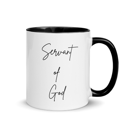 Mug w/ Color Inside - SERVANT OF GOD (Signature Collection) - Black