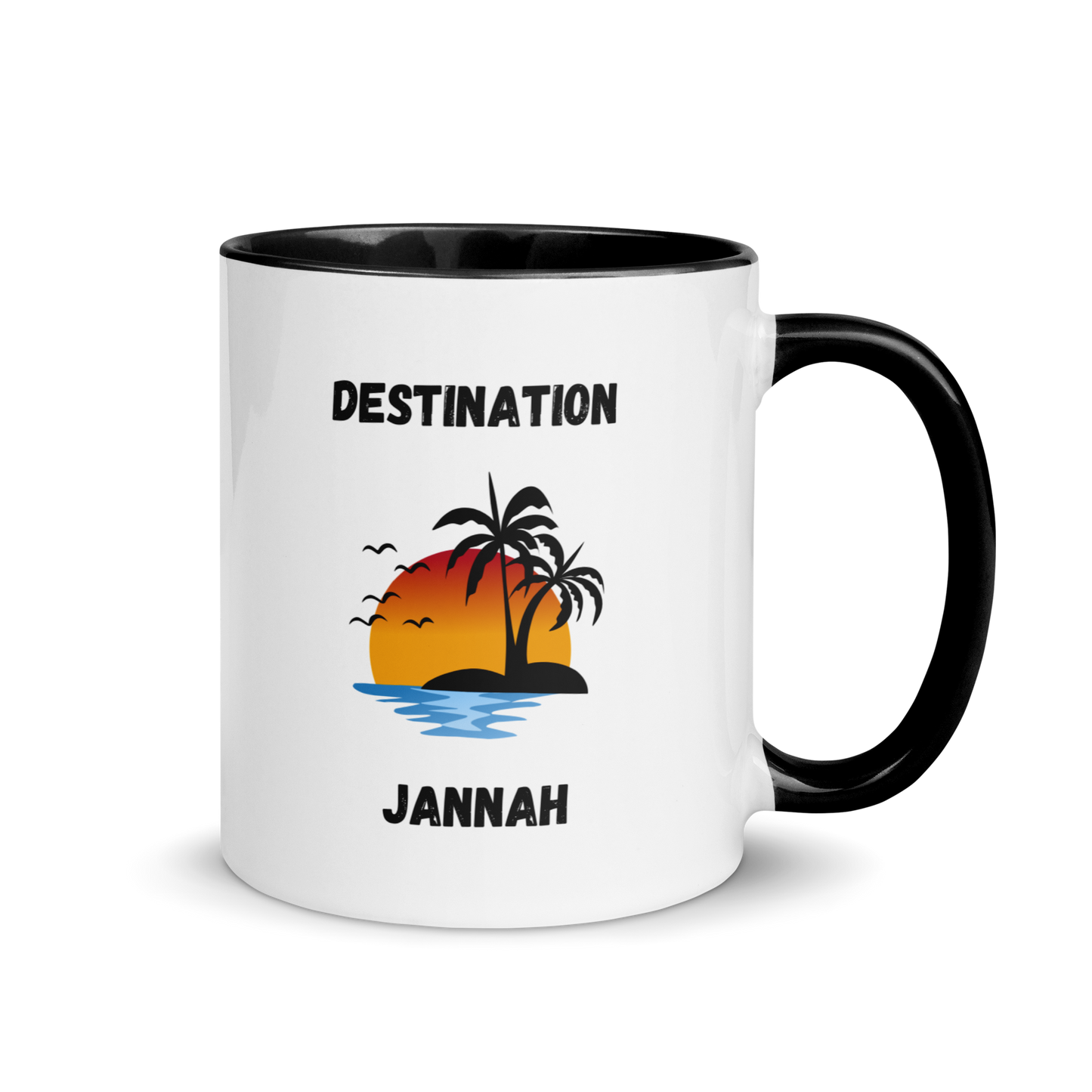 Mug w/ Color Inside - DESTINATION JANNAH (Island Collection) - Black