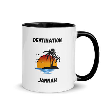 Mug w/ Color Inside - DESTINATION JANNAH (Island Collection) - Black