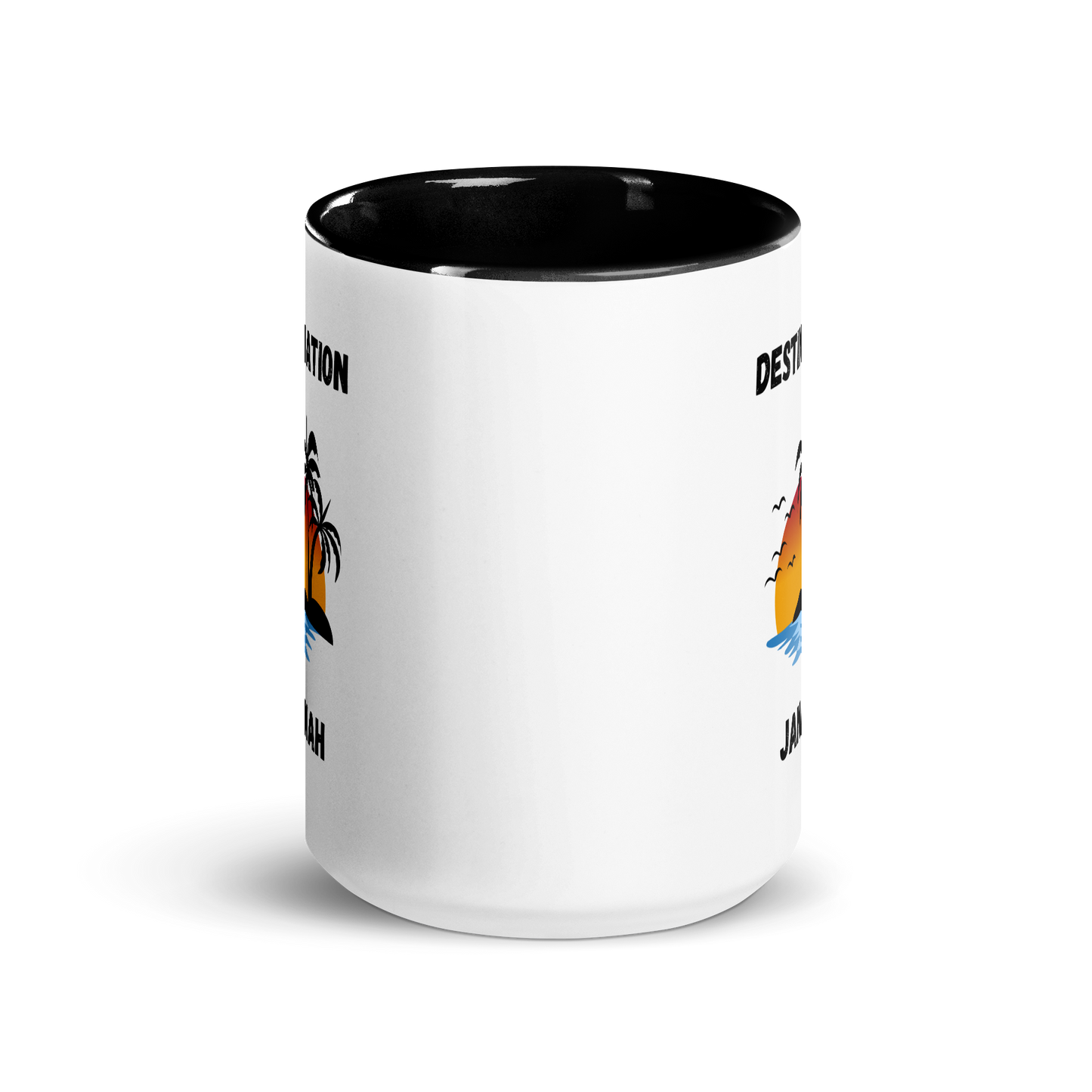 Mug w/ Color Inside - DESTINATION JANNAH (Island Collection) - Black