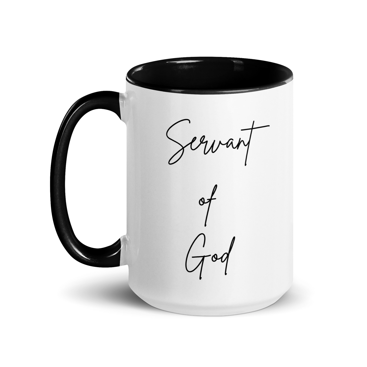 Mug w/ Color Inside - SERVANT OF GOD (Signature Collection) - Black