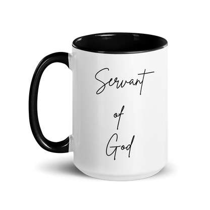 Mug w/ Color Inside - SERVANT OF GOD (Signature Collection) - Black