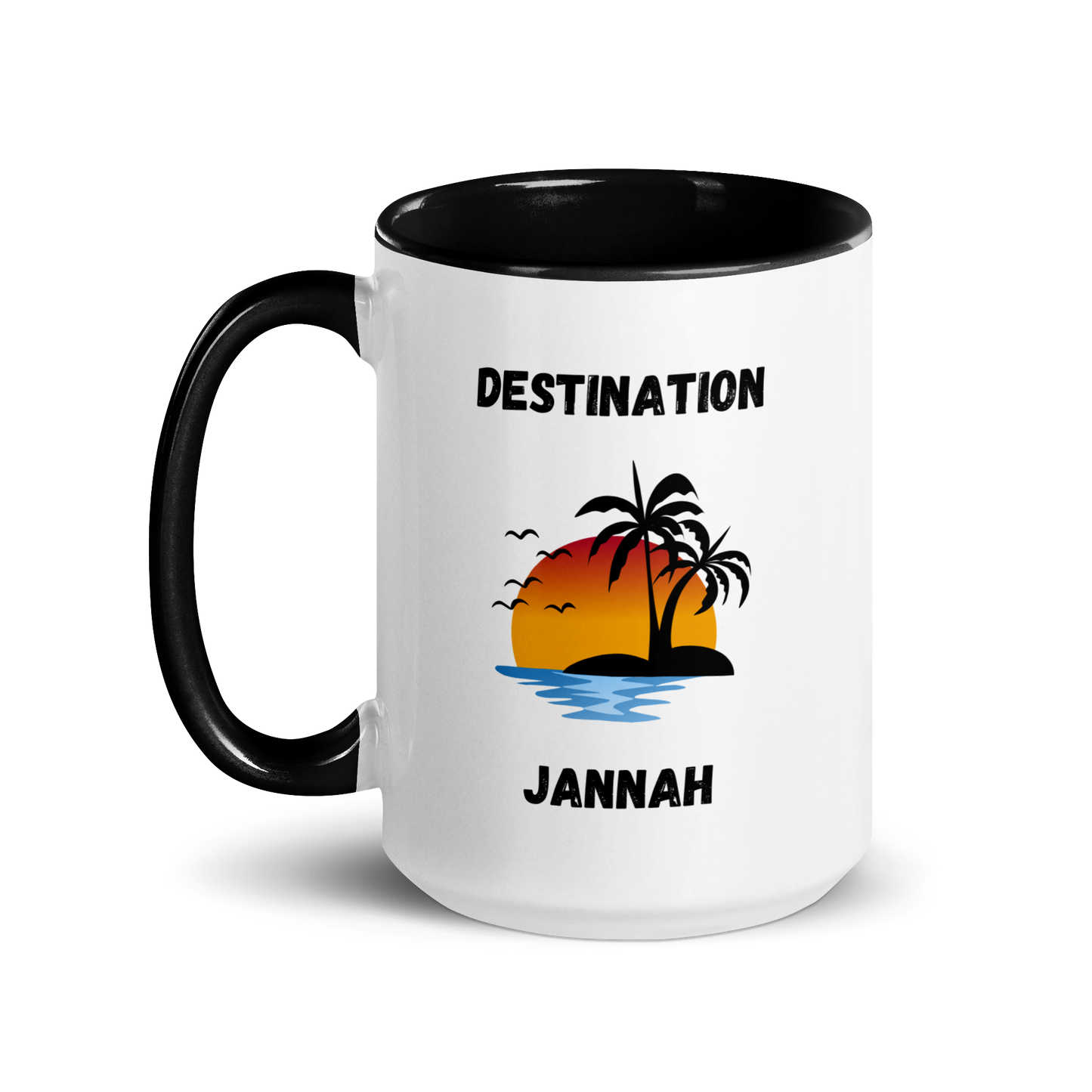 Mug w/ Color Inside - DESTINATION JANNAH (Island Collection) - Black