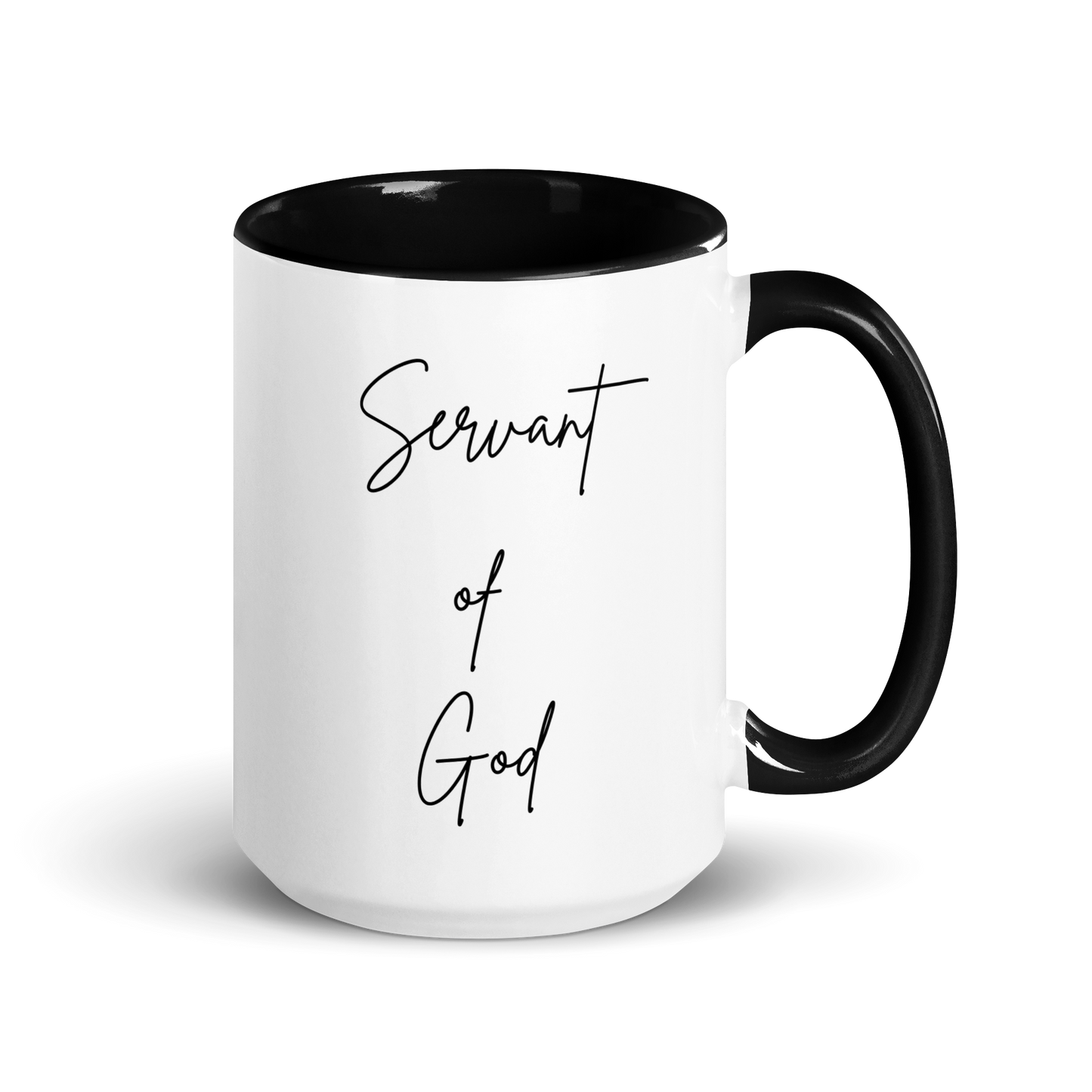 Mug w/ Color Inside - SERVANT OF GOD (Signature Collection) - Black