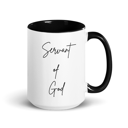 Mug w/ Color Inside - SERVANT OF GOD (Signature Collection) - Black