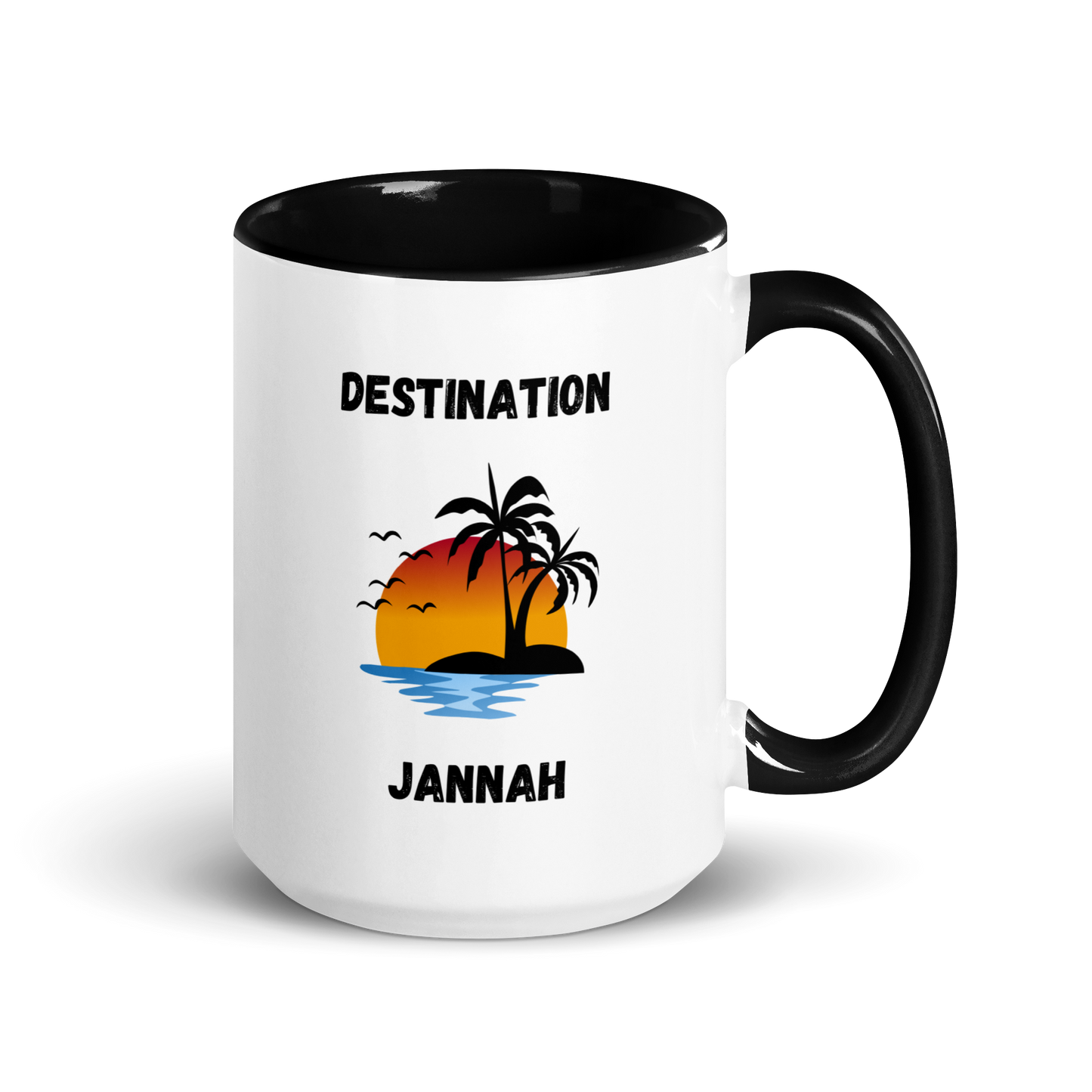 Mug w/ Color Inside - DESTINATION JANNAH (Island Collection) - Black