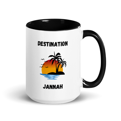 Mug w/ Color Inside - DESTINATION JANNAH (Island Collection) - Black