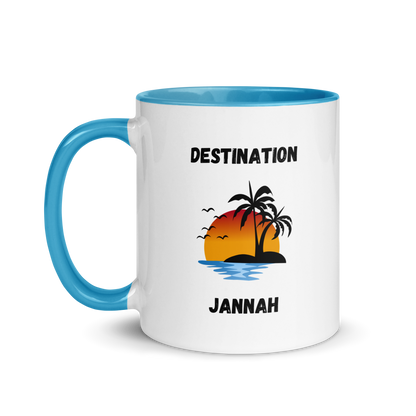 Mug w/ Color Inside - DESTINATION JANNAH (Island Collection) - Black