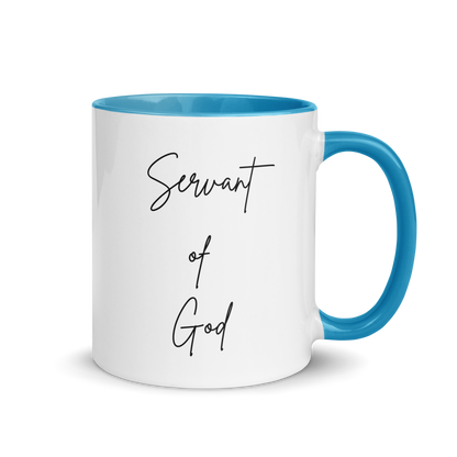 Mug w/ Color Inside - SERVANT OF GOD (Signature Collection) - Black