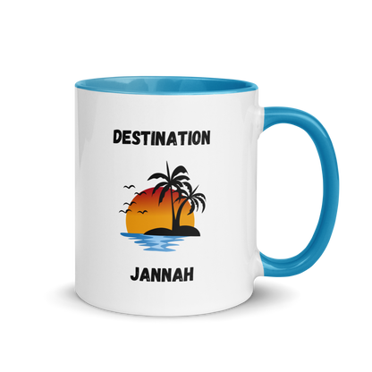 Mug w/ Color Inside - DESTINATION JANNAH (Island Collection) - Black