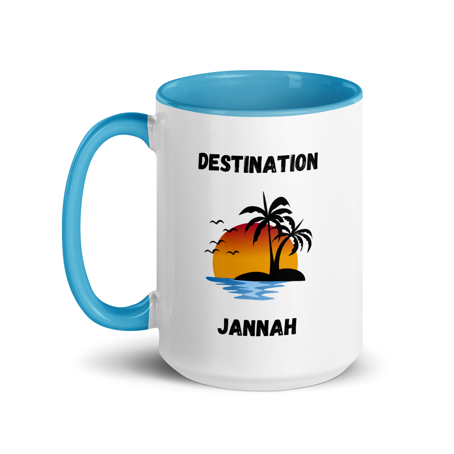 Mug w/ Color Inside - DESTINATION JANNAH (Island Collection) - Black