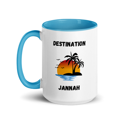 Mug w/ Color Inside - DESTINATION JANNAH (Island Collection) - Black