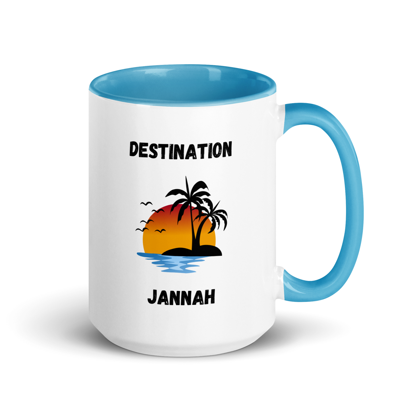 Mug w/ Color Inside - DESTINATION JANNAH (Island Collection) - Black