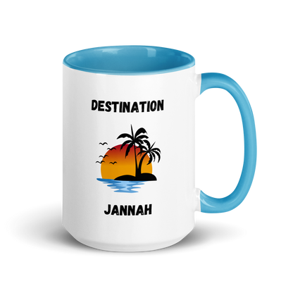 Mug w/ Color Inside - DESTINATION JANNAH (Island Collection) - Black