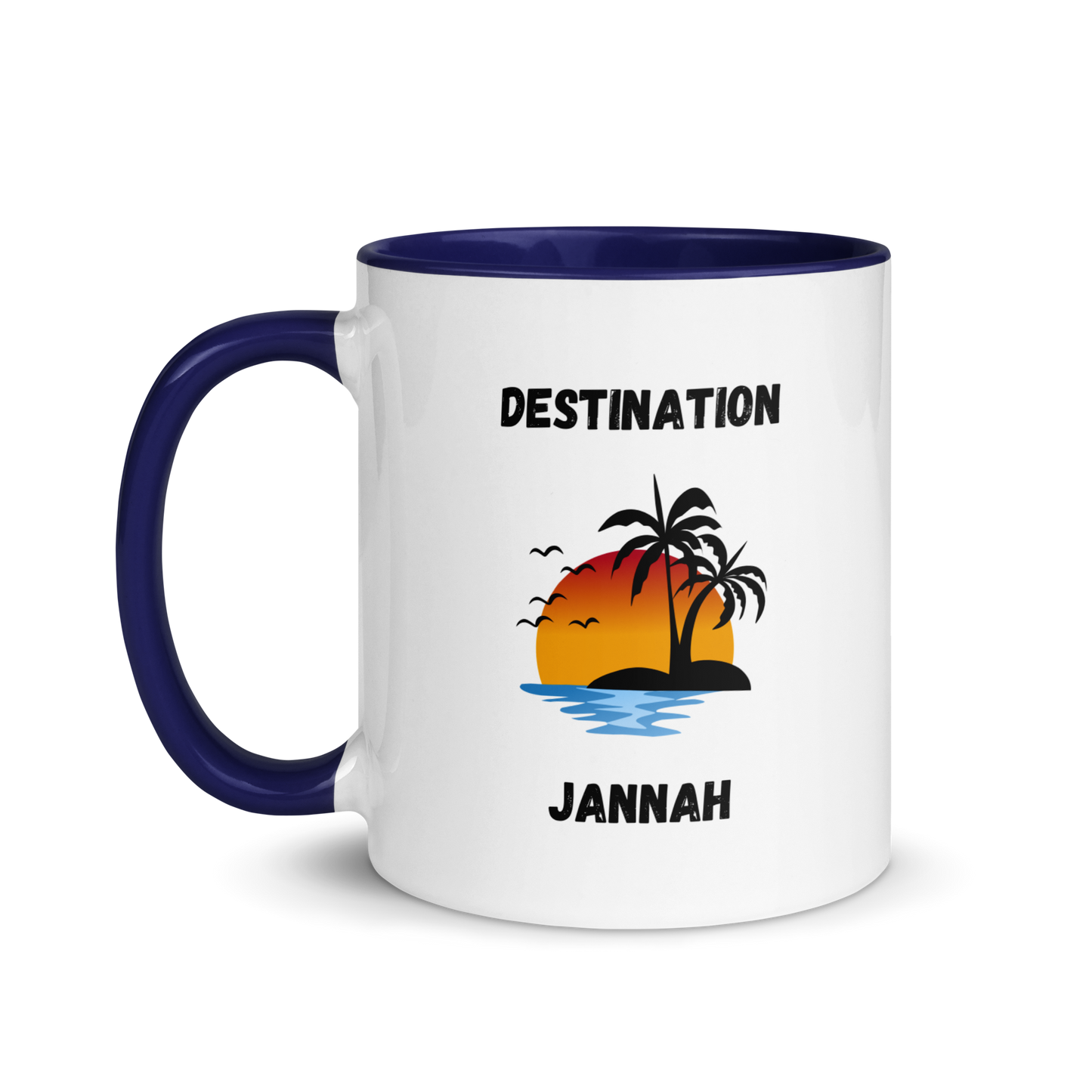 Mug w/ Color Inside - DESTINATION JANNAH (Island Collection) - Black