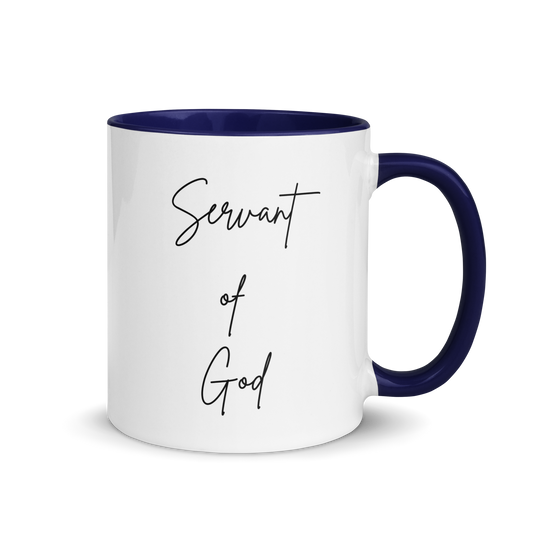 Mug w/ Color Inside - SERVANT OF GOD (Signature Collection) - Black