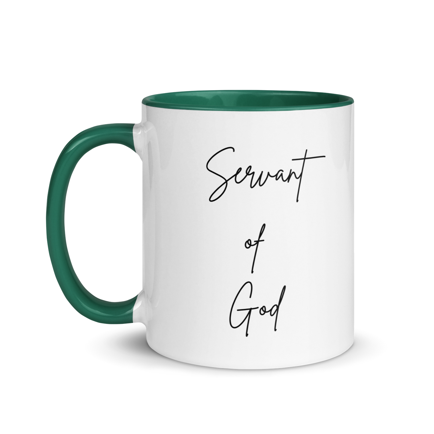 Mug w/ Color Inside - SERVANT OF GOD (Signature Collection) - Black