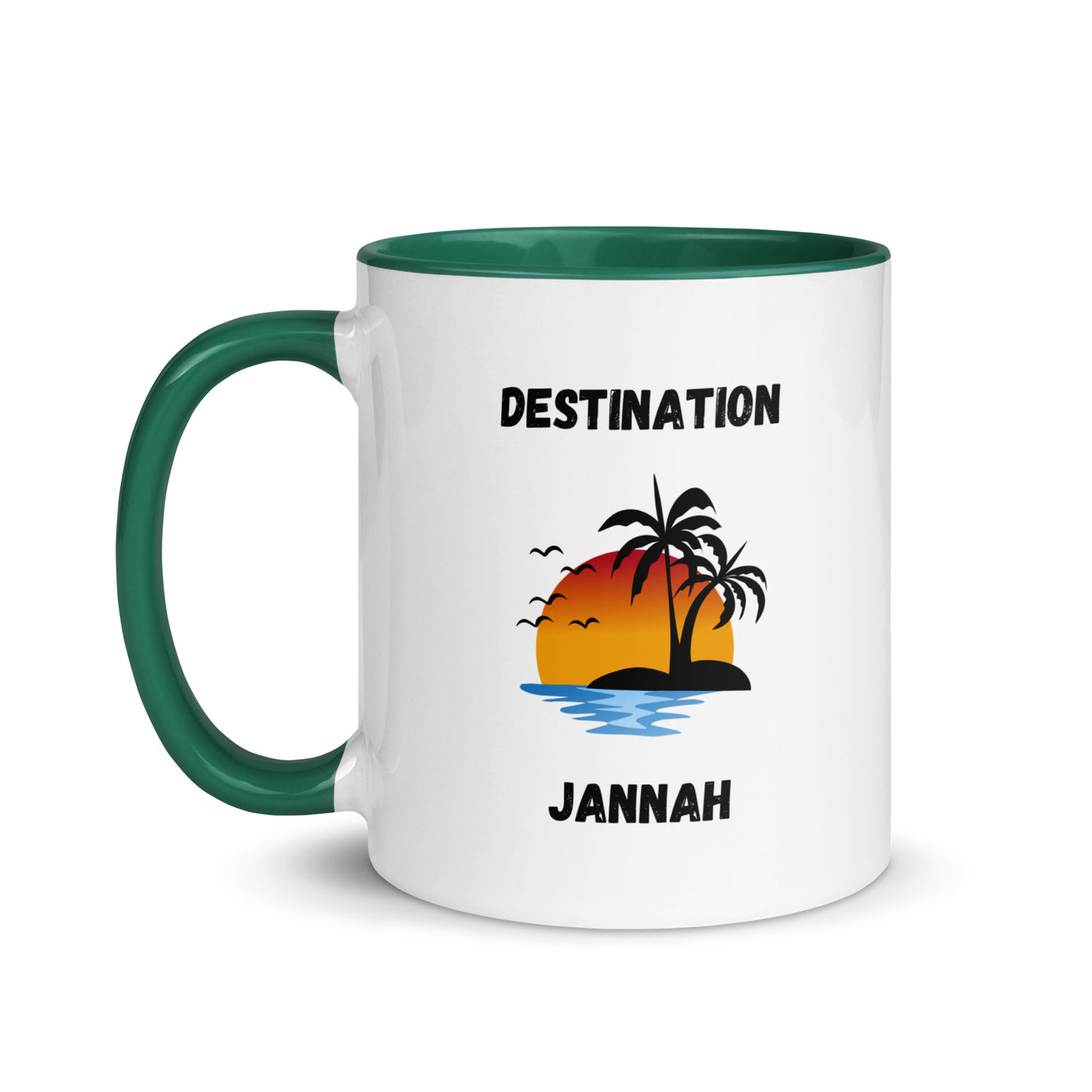 Mug w/ Color Inside - DESTINATION JANNAH (Island Collection) - Black