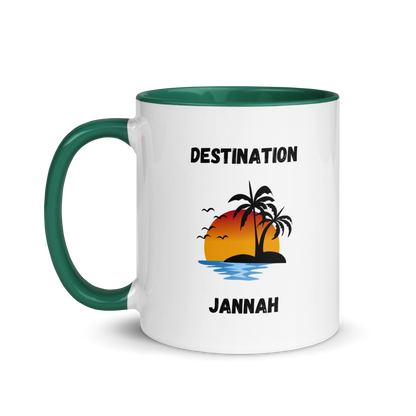 Mug w/ Color Inside - DESTINATION JANNAH (Island Collection) - Black