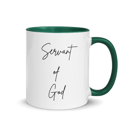 Mug w/ Color Inside - SERVANT OF GOD (Signature Collection) - Black