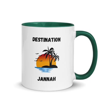 Mug w/ Color Inside - DESTINATION JANNAH (Island Collection) - Black