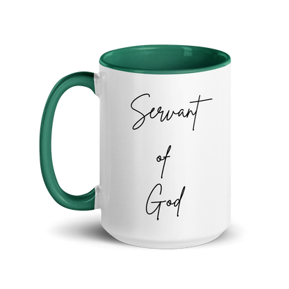 Mug w/ Color Inside - SERVANT OF GOD (Signature Collection) - Black