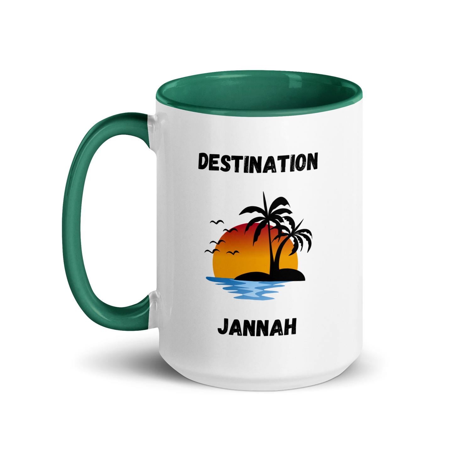 Mug w/ Color Inside - DESTINATION JANNAH (Island Collection) - Black