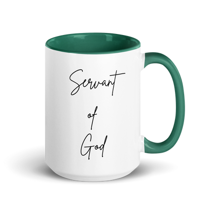 Mug w/ Color Inside - SERVANT OF GOD (Signature Collection) - Black