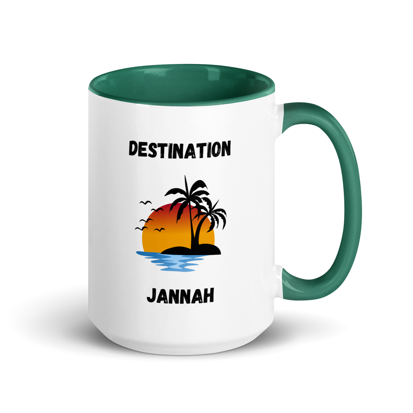 Mug w/ Color Inside - DESTINATION JANNAH (Island Collection) - Black